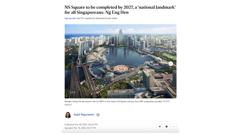 Groundbreaking Ceremony in Singapore_StraitsTimes NS Square